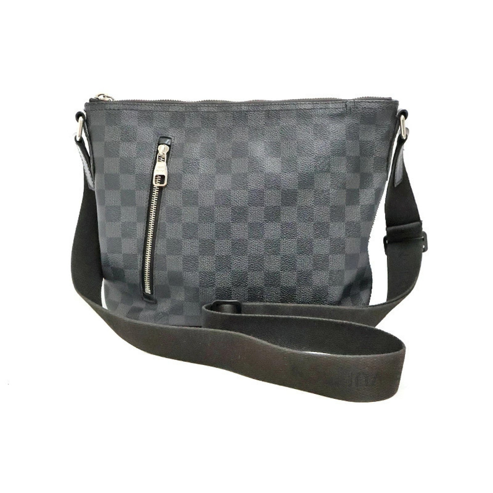 Louis Vuitton Mick Shoulder Bag Canvas Leather Black